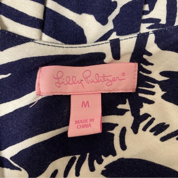 Lilly Pulitzer Sloan Oh Cabana Navy and White Zebra Print Maxi Dress Size M - Picture 4 of 14